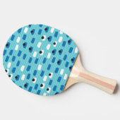 Naadloos patroon van penseelstreek, met de hand ge tafeltennisbatje (Zijkant)