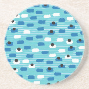 Naadloos patroon van penseelstreek, met de hand ge zandsteen onderzetter