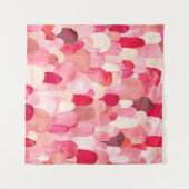 Naadloos patroon van roze, rode en beige stippen. wandkleed (Voorkant (horizontaal))