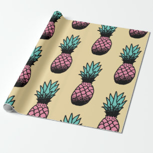 Naadloos patroon van schattige handgetekende anana cadeaupapier
