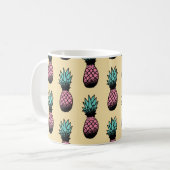 Naadloos patroon van schattige handgetekende anana koffiemok (Voorkant links)