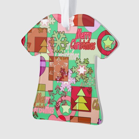 Naadloos patroon van smeedbare kerstgeometrische v ornament (voorkant)