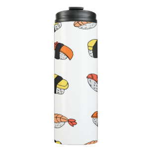 naadloos patroon van Sushi Thermosbeker