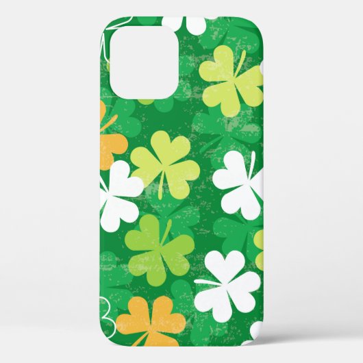 Naadloos patroon van verspreide klavers en shamroc Case-Mate iPhone case (Achterkant)