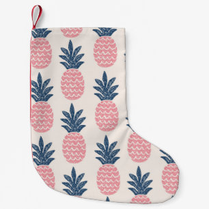 Naadloos patroon van vun ananas kleine kerstsok