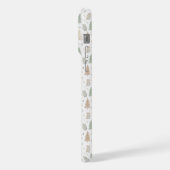 Naadloos patroon van winterbosdieren iPhone hoesje (Linkerkant)