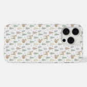 Naadloos patroon van winterbosdieren iPhone hoesje (Achterkant horizontaal)