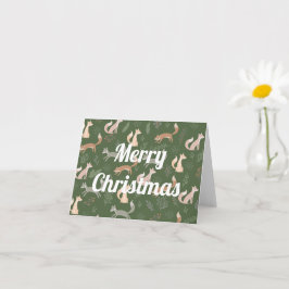 Naadloos patroon van wintertakken en bladeren van  kaart