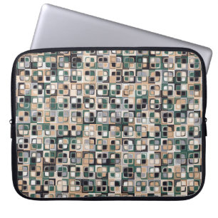 Naadloos patroon. Vierkantjes die een kleurrijk be Laptop Sleeve