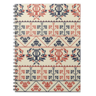 Naadloos patroonontwerp met traditionele Palestijn Notitieboek