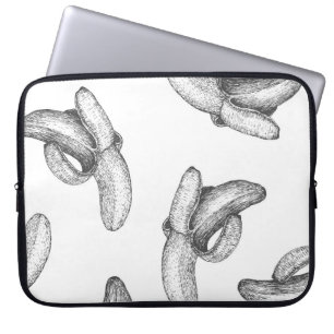 Naadloos patroonontwerp of achtergrond met banaan. laptop sleeve