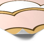 Naadloos retro floreel patroon poster (Hoek)