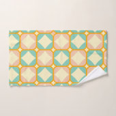 Naadloos retro patroon met afgeronde vierkanten bad handdoek (Handdoek)