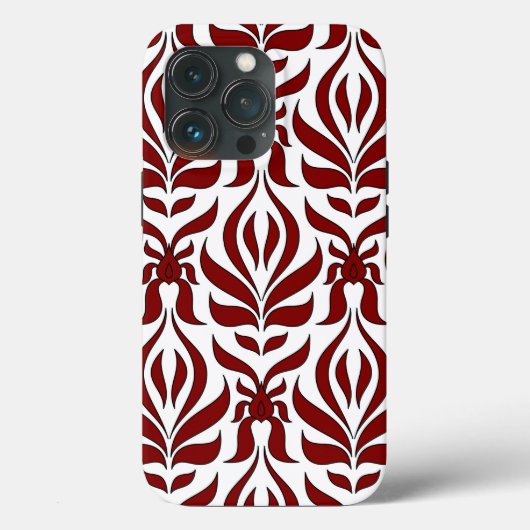 Naadloos rood en wit patroonontwerp Case-Mate iPhone case (Achterkant)