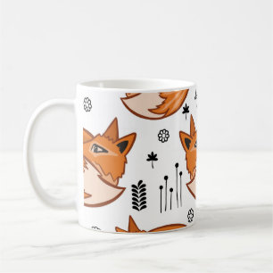 Naadloos scandinavisch patroon. kinder achtergrond koffiemok