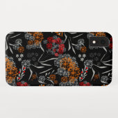 Naadloos schattig klein bloesbloem zwart v Case-Mate iPhone case (Achterkant (horizontaal))