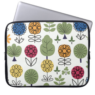 Naadloos schattig patroon, natuur in de zomer, abs laptop sleeve