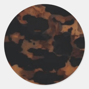 Naadloos schildpadpatroon, chic schildpad ronde sticker