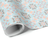 Naadloos Seashell Patroon Cadeaupapier (Rol Hoek)