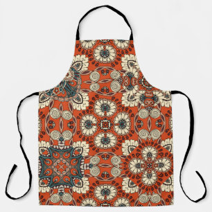 Naadloos sierpatroon met florale en paisle schort