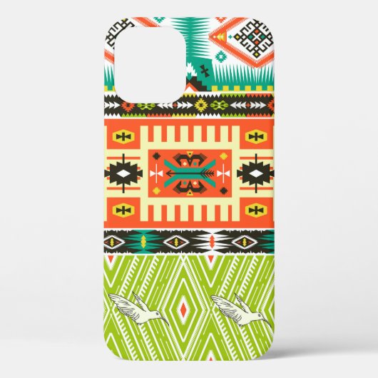Naadloos stammenpatroon met geometrische elementen Case-Mate iPhone case (Achterkant)
