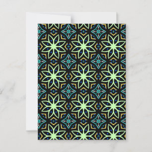 naadloos symmetrisch bloemmotief briefkaart