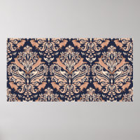 Naadloos symmetrisch patroon in de stijl Damask.