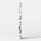 Naadloos technisch patroon met wormversnellingen e Case-Mate iPhone case (Achterkant / Links)