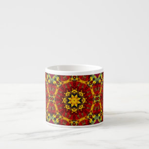 Naadloos tegel sierlijk abstract patroon espresso kop