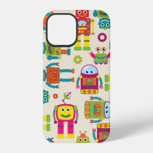 Naadloos tegelbaar achtergrondpatroon met knuffelr iPhone 12 hoesje