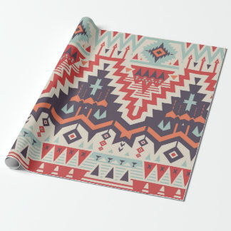 naadloos tribaal patroon. Geometrische ethni Cadeaupapier