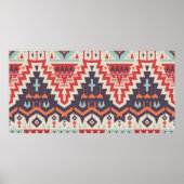 naadloos tribaal patroon. Geometrische ethni Poster (Voorkant)