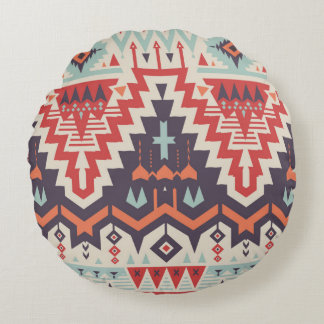  naadloos tribaal patroon. Geometrische ethni Rond Kussen