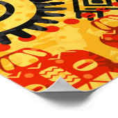 Naadloos tribaal patroon poster (Hoek)