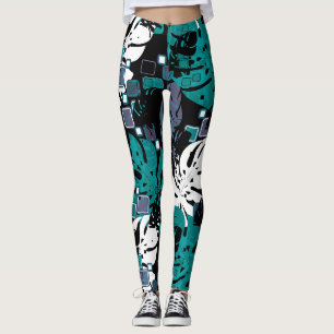 Naadloos tropisch oerwoud laat monstera palm-monst leggings