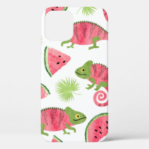 Naadloos tropisch patroon met schattige waterverf iPhone 12 hoesje