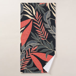 Naadloos tropisch zomerpatroon met helder geel badhanddoek