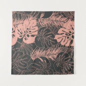 Naadloos tropisch zomerpatroon met monstera wandkleed (Voorkant (horizontaal))