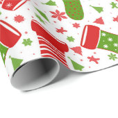 Naadloos vectorpatroon met verschillende kerst cadeaupapier (Rol Hoek)