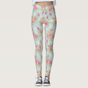 naadloos vectror Floral Hibiscus Pattern Leggings