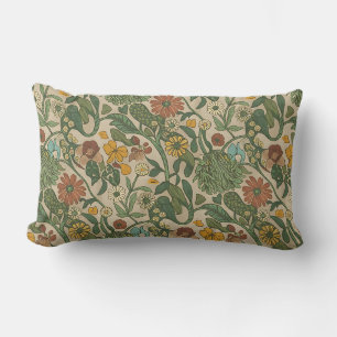Naadloos vintage botanisch patroon kussen