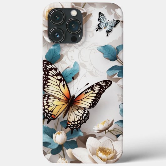 Naadloos vlinderbloempatroon Case-Mate iPhone case (Achterkant)