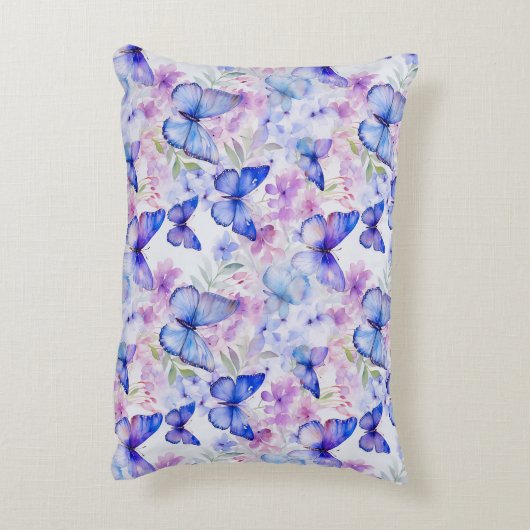 Naadloos vlinderpatroon Accent Pillow Accent Kussen (Achterkant (Verticaal))