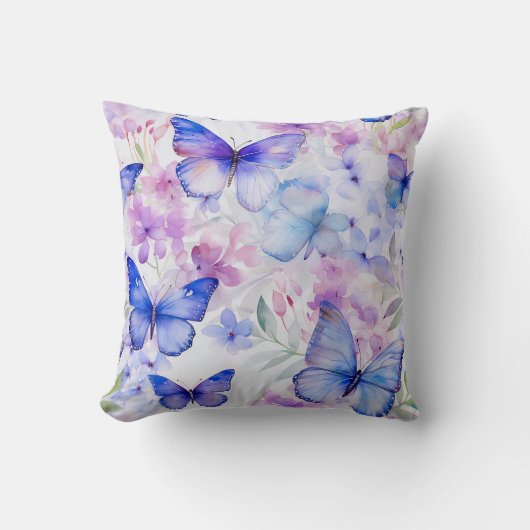 Naadloos vlinderpatroon Sierkussen (Voorkant)