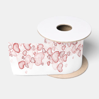 naadloos watercolorpatroon met tal van zachte roze lint