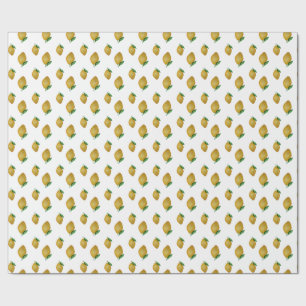 Naadloos waterverf citroenpatroon cadeaupapier