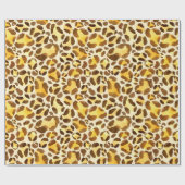 Naadloos waterverf-luipspatroon cadeaupapier (Vlak)