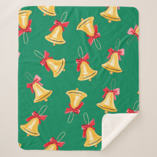 Naadloos waterverf patroon met bel  sherpa deken