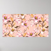 Naadloos waterverf patroon met vertakkingen van ma poster (Voorkant)