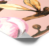 Naadloos waterverf patroon met vertakkingen van ma poster (Hoek)